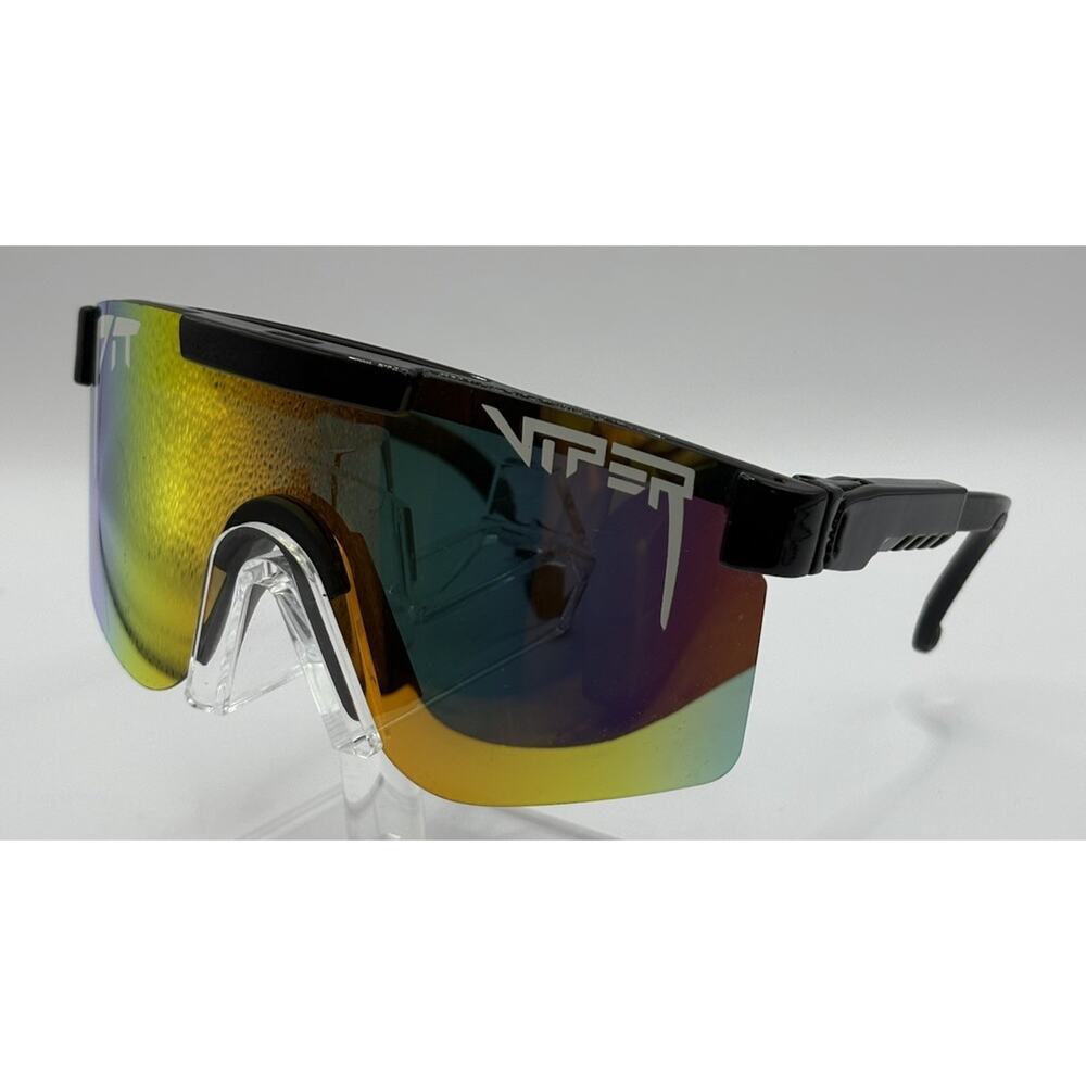 Pit Viper Shield Sunglasses Rainbow Mirror Wrap Sport Unisex MAS88R